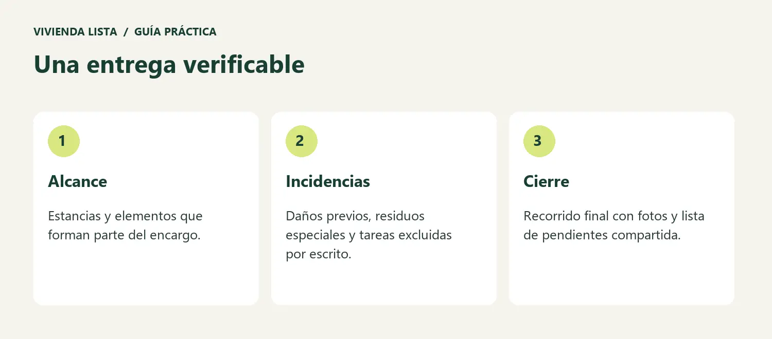 Una entrega verificable