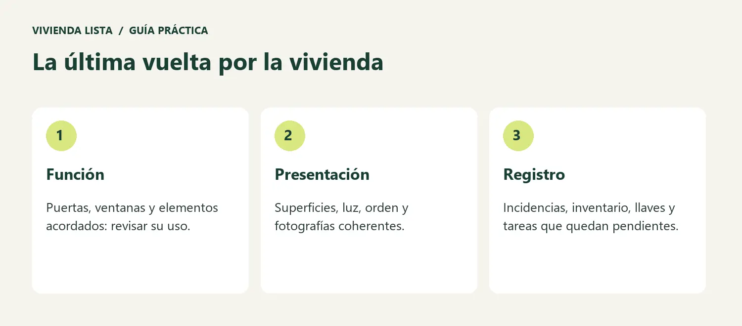 La última vuelta por la vivienda